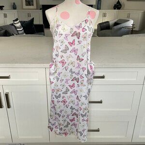 40 winks Butterfly Print w Lace Trimmed Polyester Chemise Multi Color Sz XS NWT